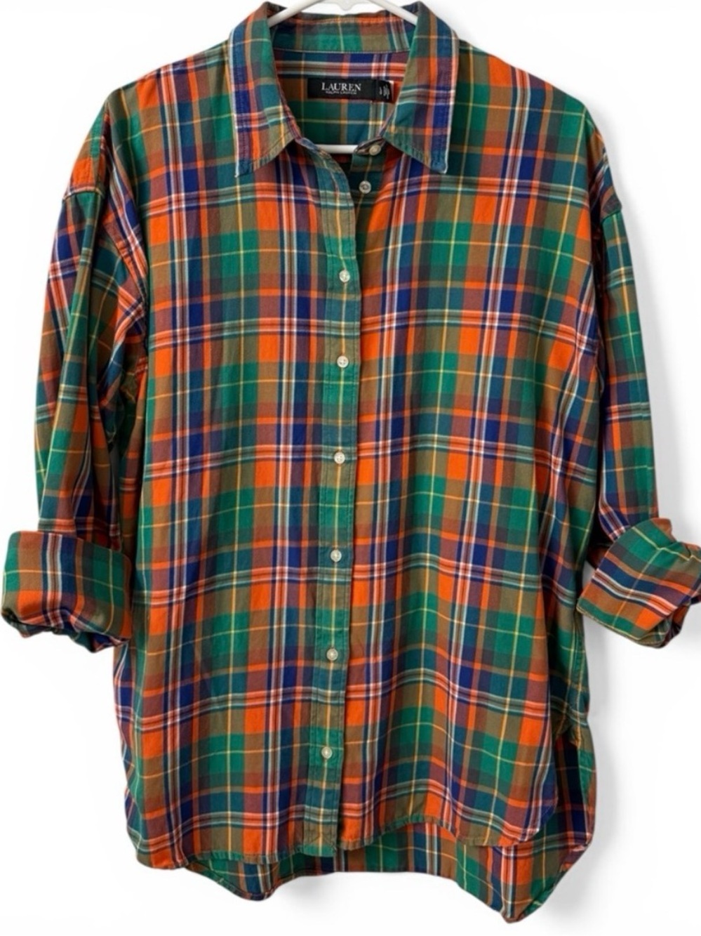Lauren Ralph Lauren Men's Classic Fit Plaid Shirt Fall Tartan Size Large EUC